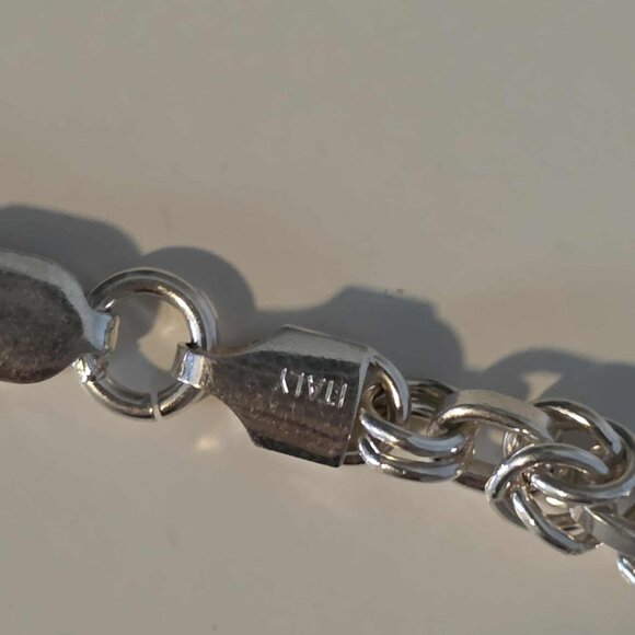 NWOT Sterling Silver Byzantine Chain 16" Made in Italy - Picture 3 of 5